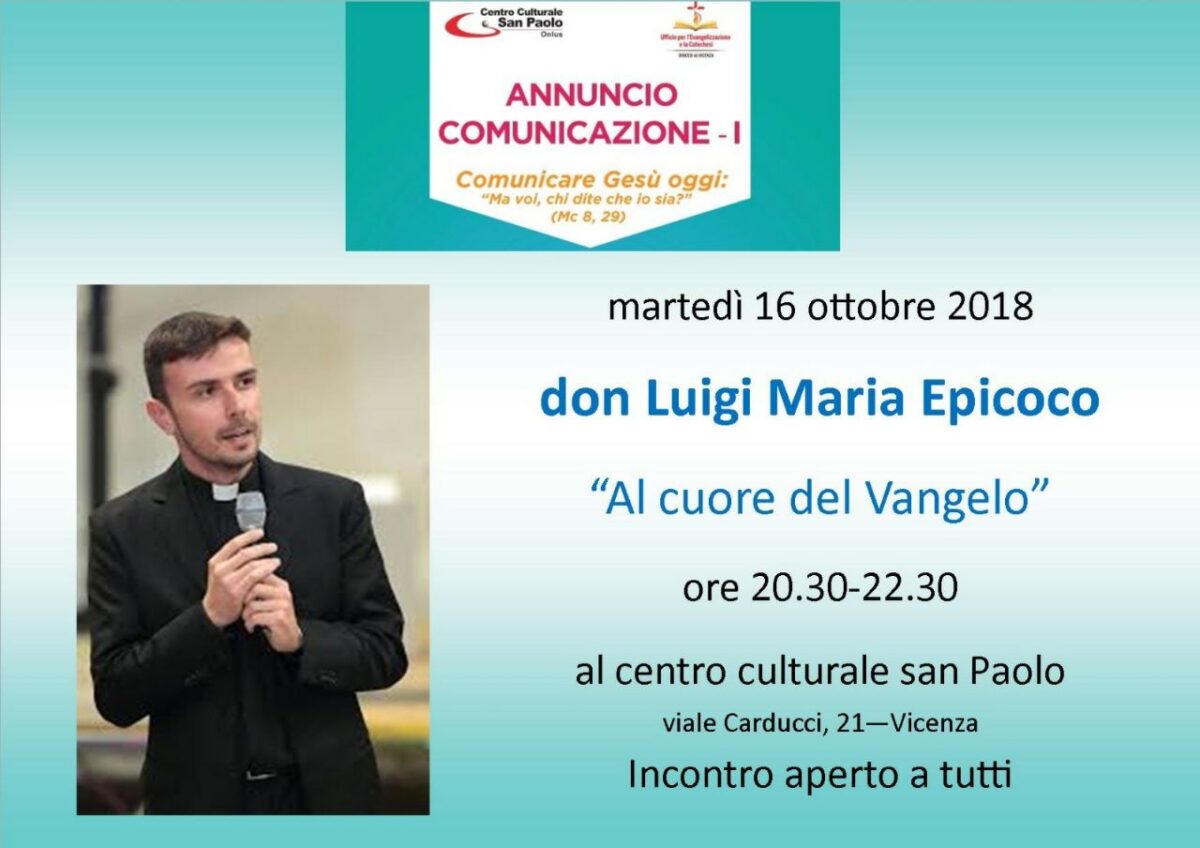Intervista a don Luigi Maria Epicoco - Diocesi di Vicenza